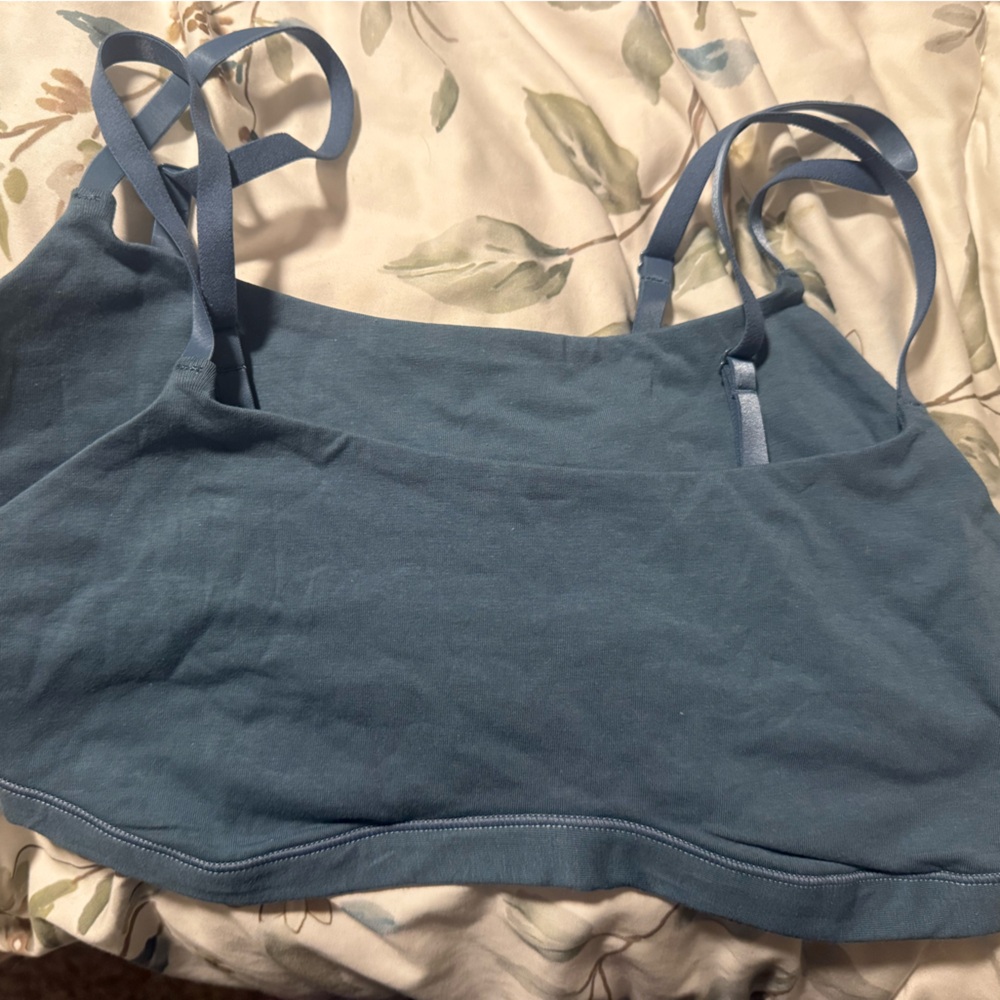 Quince NWOT Ocean Blue Bralette (2 pack)